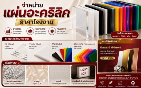 จำหน่ายแผ่นอะคริลิคราคาโรงงาน